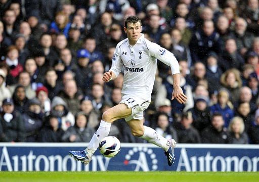 Tottenham's Gareth Bale in action against Fulham at White Hart Lane on March 17, 2013
